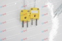 Fiber K Thermocouple and Male Connector  length 50cm   dia 0.2mm