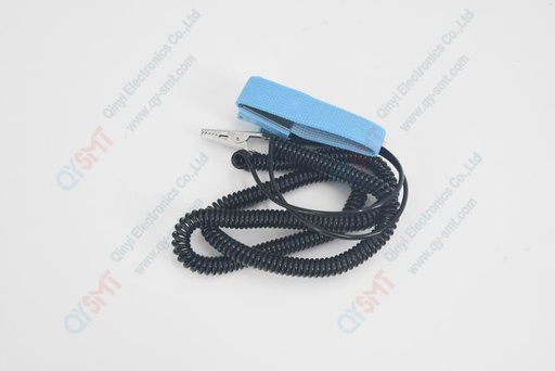 [A01-0230] Fabric Wrist Strap, snap to snap (20ft cord, 2.4mm cord dia) PU cord black (Neutral pack)